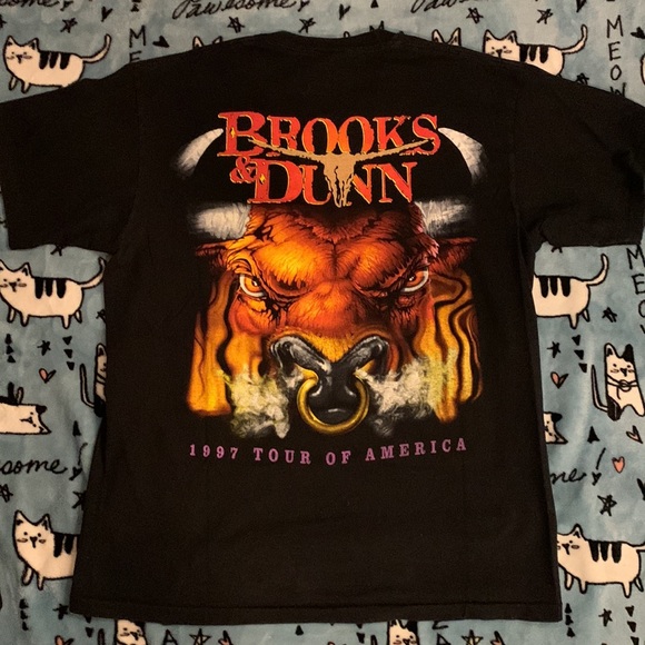 Brooks and Dunn 1997 Reversible Original Tour T Shirt Double-Sided - Picture 4 of 5